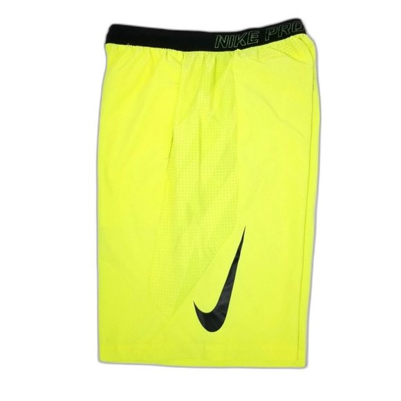 Nike Men's Athletic Shorts - Neon Yellow - Picture 3 of 7